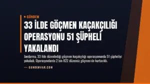 33 İlde Göçmen Kaçakçılığı Operasyonu 51 Şüpheli Yakalandı