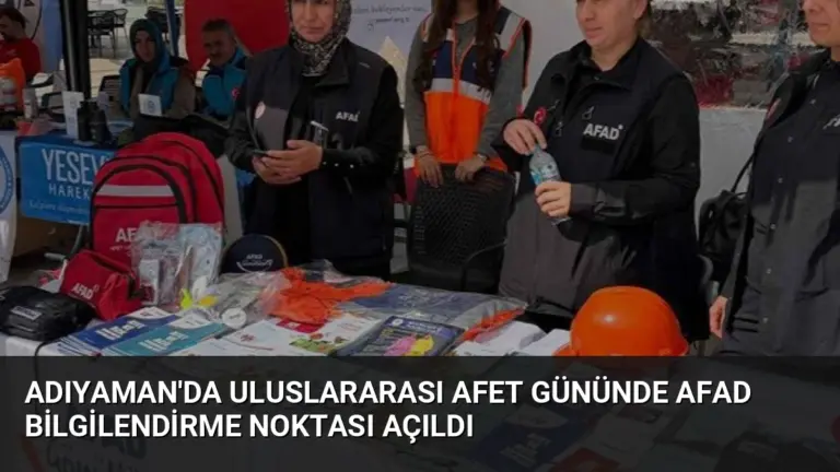 Adıyaman’da Uluslararası Afet Gününde AFAD Bilgilendirme Noktası Açıldı
