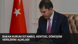 Bakan Kurum İstanbul Kentsel Dönüşüm Verilerini Açıkladı