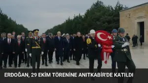Erdoğan, 29 Ekim törenine Anıtkabir'de katıldı