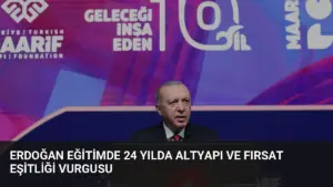 Erdoğan Eğitimde 24 Yılda Altyapı ve Fırsat Eşitliği Vurgusu