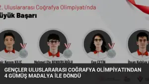 Gençler Uluslararası Coğrafya Olimpiyatı’ndan 4 Gümüş Madalya ile Döndü