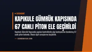 Kapıkule Gümrük Kapısında 67 Canlı Piton Ele Geçirildi