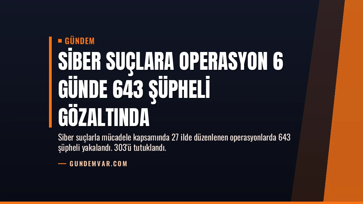 Siber Suçlara Operasyon 6 Günde 643 Şüpheli Gözaltında