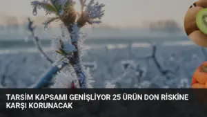 TARSİM Kapsamı Genişliyor 25 Ürün Don Riskine Karşı Korunacak