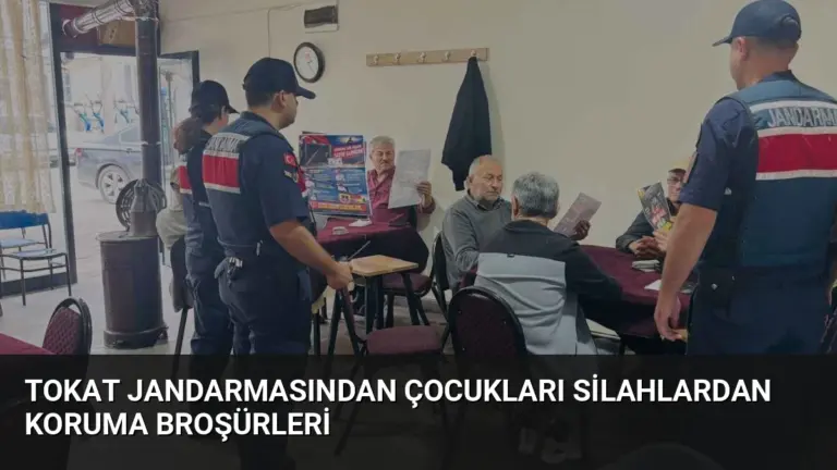 Tokat Jandarmasından Çocukları Silahlardan Koruma Broşürleri