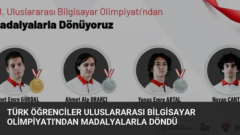 Türk Öğrenciler Uluslararası Bilgisayar Olimpiyatı’ndan Madalyalarla Döndü